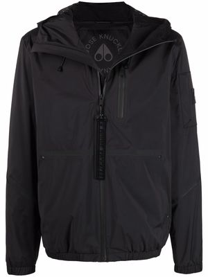 Moose Knuckles high-neck hooded light jacket - Black