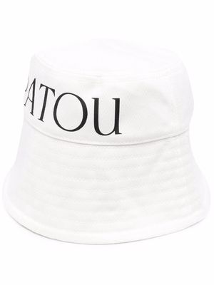 Patou logo-print bucket hat - White