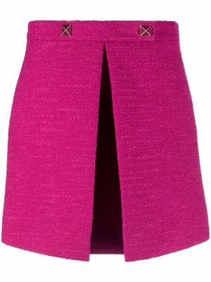 Valentino Rockstud-embellished A-line skirt - Pink