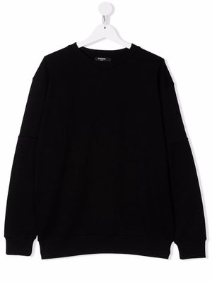Balmain Kids rear logo-print sweatshirt - Black