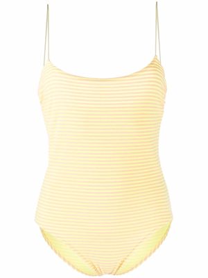 Forte Forte striped terry-cloth swimsuit - Yellow