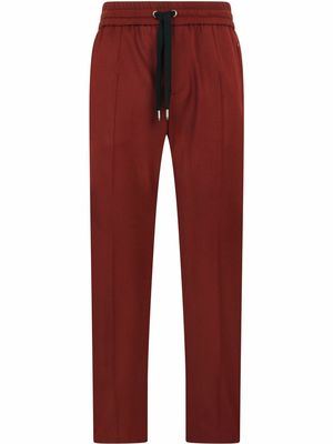 Dolce & Gabbana drawstring stretch-wool trousers - Red