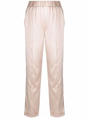 Max & Moi elasticated-waistband silk trousers - Neutrals