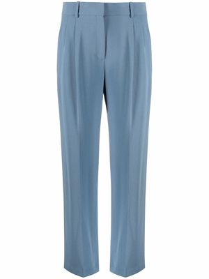 Theory straight-leg high-waisted trousers - Blue