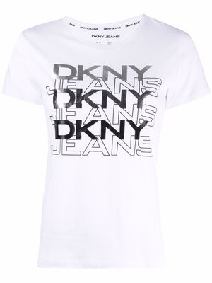DKNY logo-print short-sleeve T-shirt - White