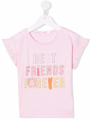 Billieblush slogan-print cotton T-Shirt - Pink