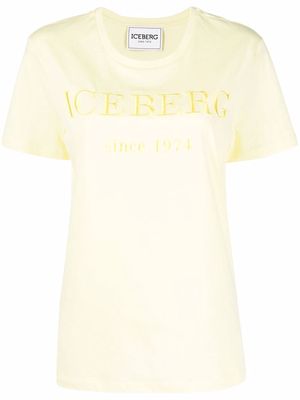 Iceberg logo-embroidered cotton T-shirt - Yellow