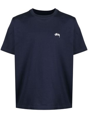 Stussy embroidered-logo short-sleeved T-shirt - Blue