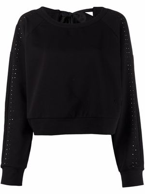 Armani Exchange bow-detail embellished jumper - Black