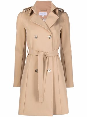 Patrizia Pepe double-breasted belted trench coat - Neutrals