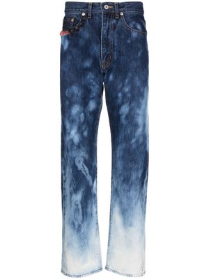 Doublet faded-effect straight-leg jeans - Blue