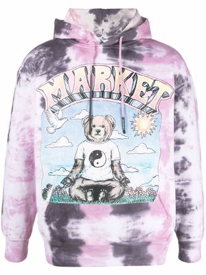 MARKET logo-print drawstring hoodie - Pink