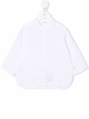 Il Gufo button-placket linen shirt - White