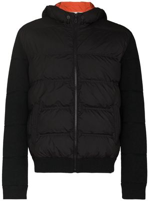 Z Zegna contrast-sleeve padded jacket - Black