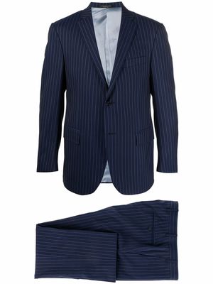 Corneliani pinstripe single-breasted suit - Blue