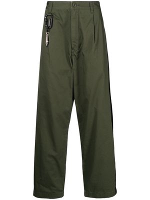 izzue mid-rise straight trousers - Green