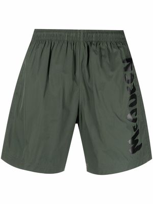 Alexander McQueen knee-length swim shorts - Green