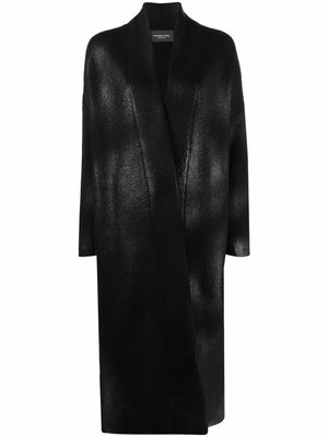 Antonella Rizza knitted single-breasted coat - Black
