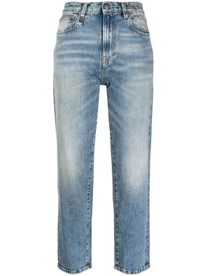 R13 high-waisted straight leg jeans - Blue