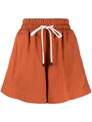 Bassike high-waist drawstring shorts - Orange