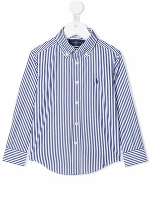 Ralph Lauren Kids cotton striped shirt - Blue