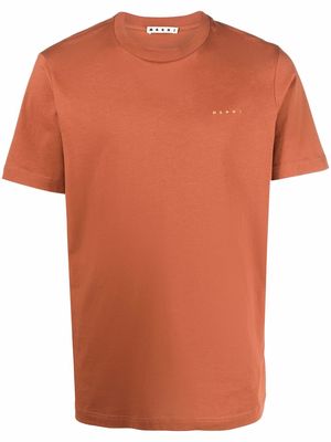Marni logo-print T-shirt - Brown