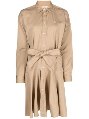 Polo Ralph Lauren long-sleeve cotton shirtdress - Brown