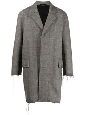 John Elliott striped frayed mid-length coat - Multicolour