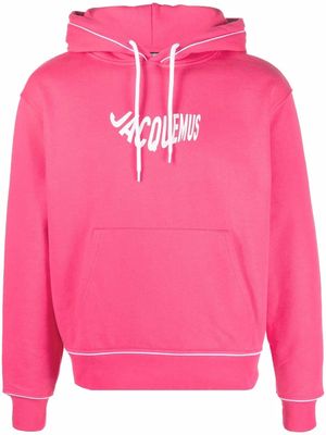 Jacquemus logo-print pullover hoodie - Pink