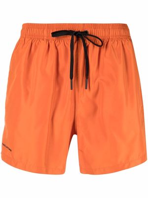 Tagliatore logo-embroidered swim shorts - Orange