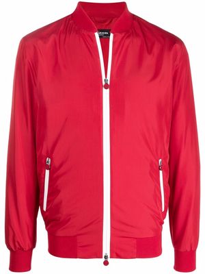 Kiton zip-fastening bomber jacket - Red