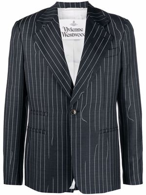 Vivienne Westwood pinstripe button-front blazer - Blue