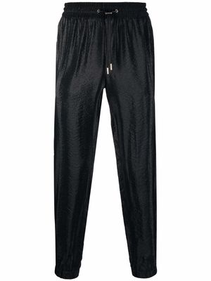 Saint Laurent side-stripe tapered trousers - Black