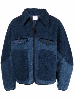 Li-Ning faux-shearling design jacket - Blue