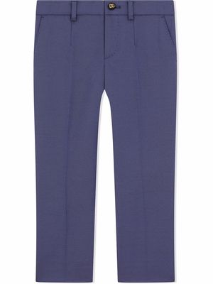 Dolce & Gabbana Kids tailored wool-blend trousers - Blue