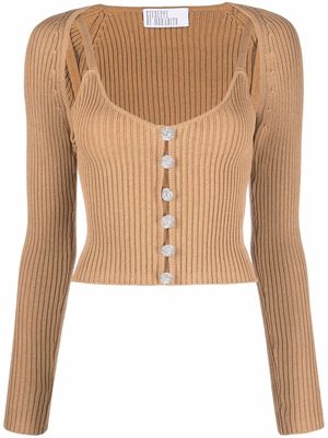 Giuseppe Di Morabito buttoned-up knitted top - Neutrals