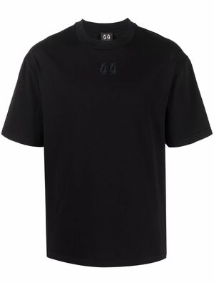 44 label group embroidered logo cotton T-shirt - Black
