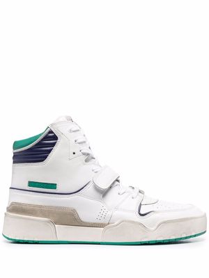 Isabel Marant panelled high-top leather sneakers - White