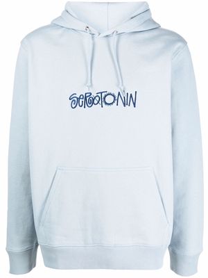 Stussy Serotonin Applique jersey hoodie - Blue