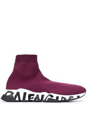 Balenciaga Speed Graffiti high-top sneakers - Purple