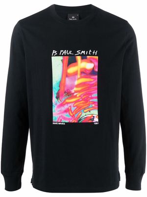 PS Paul Smith graphic-print crew neck jumper - Black