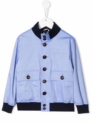Brunello Cucinelli Kids button-up lightweight jacket - Blue