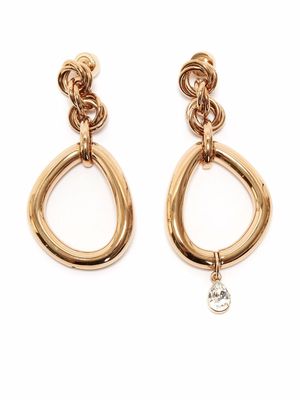 JW Anderson crystal-embellished mismatch earrings - Gold