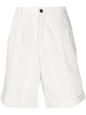 Emporio Armani darted flared shorts - White