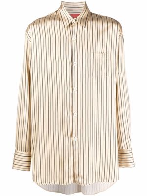 A BETTER MISTAKE Lazy Ravers stripe-print shirt - Gold