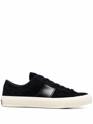 TOM FORD logo-patch lace-up sneakers - Black
