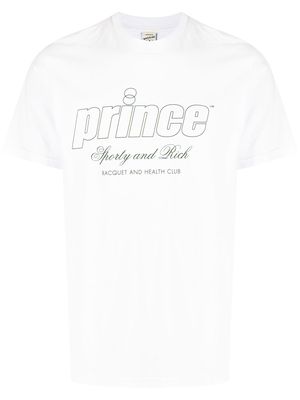 Sporty & Rich x Prince logo-print cotton T-shirt - White