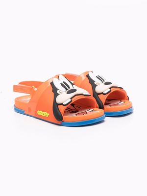 Mini Melissa embossed-Goofy sandals - Orange