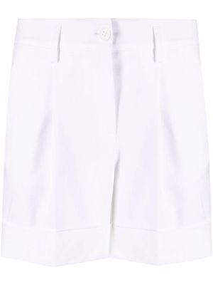 P.A.R.O.S.H. turn-up hem cotton shorts - White
