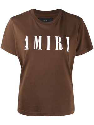 AMIRI logo-print cotton T-Shirt - Brown